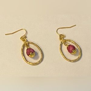 Jade 8mm gemstone earrings NEW